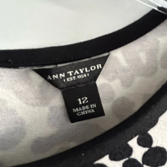 Ann Taylor 3/4 Length Sleeve Animal Print Dress Size 12 - Picture 3 of 14